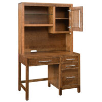 Vienna Single Pedestal Desk With Hutch - Image 2