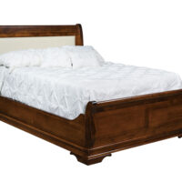 Chippewa Sleigh Bed With Fabric Headboard