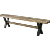 Live Edge Rough Sawn Bench With El Dorado Base