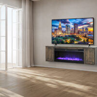 Abbie Floating TV Console With Firebox - Image 2
