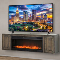 Abbie Floating TV Console With Firebox