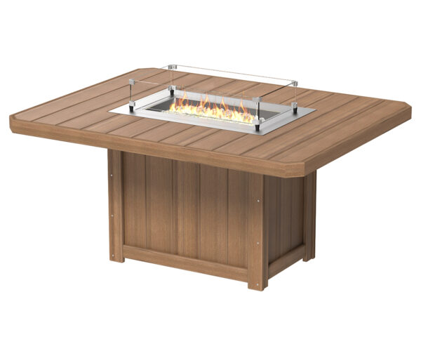 Lumin Fire Pit Table 62" Rectangular - Dining Height