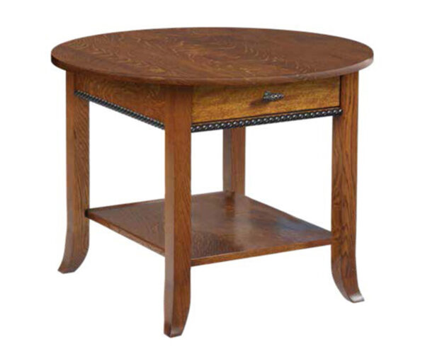 Cranberry Round End Table